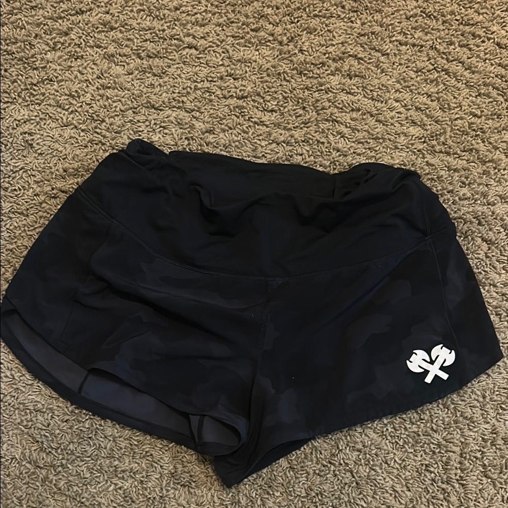 Lululemon Camo High Rise Speed Up Shorts